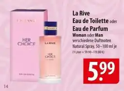 Famila Nord Ost La Rive Eau de Toilette oder Eau de Parfum Angebot