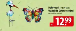 Famila Nord Ost Dekovogel oder Wandbild Schmetterling Angebot