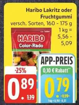 Edeka Haribo Lakritz oder Fruchtgummi Angebot