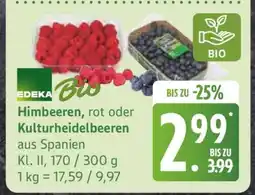 Edeka Himbeeren, rot oder Kulturheidelbeeren Angebot