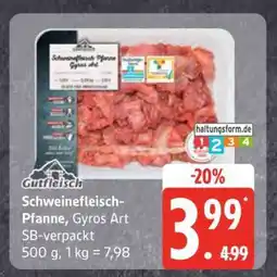 Edeka Schweinefleisch -Pfanne Gyros Art Angebot