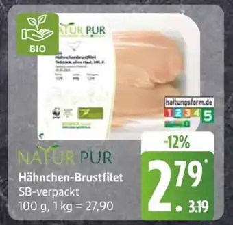 Edeka NATUR PUR Hähnchen-Brustfilet Angebot