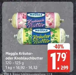 Edeka Meggle Kräuter- oder Knoblauchbutter Angebot