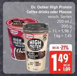 Edeka Dr. Oetker High Protein Coffee drinks oder Mousse Angebot