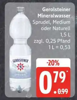 Edeka Gerolsteiner Mineralwasser Angebot