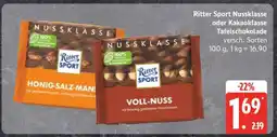 Edeka Ritter Sport Nussklasse oder Kakaoklasse Tafelschokolade Angebot