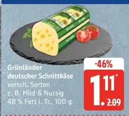 Edeka Grünländer Deutscher Schnittkäse Angebot