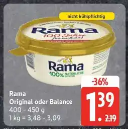 Edeka Rama Original oder Balance Angebot