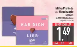 Edeka MILKA Pralinés oder Hauchzarte Herzen Angebot