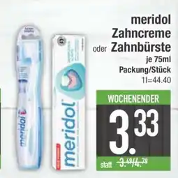 Edeka meridol Zahncreme oder Zahnbürste Angebot