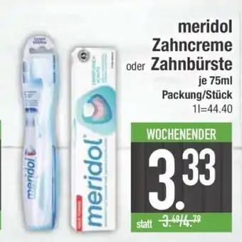 Edeka meridol Zahncreme oder Zahnbürste Angebot