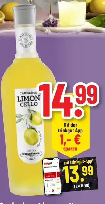 trinkgut Fratelli Francoli Carissima Limoncello Angebot