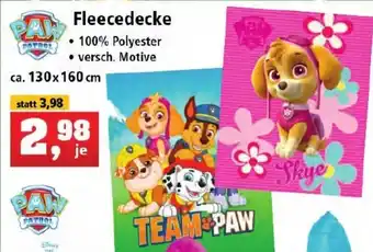 Thomas Philipps Paw Patrol Fleecedecke Angebot