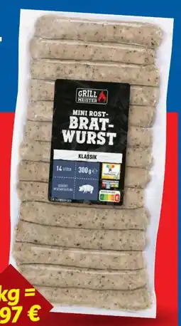 Lidl Grillmeister Mini Rostbratwurst Angebot