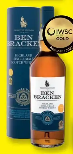Lidl Ben Bracken Highland Single Malt Scotch Whisky Angebot
