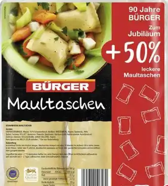 Scheck-in-Center Bürger Maultaschen Angebot