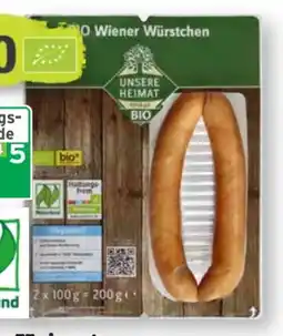 Scheck-in-Center Unsere Heimat Echt & Gut Bio-Wiener Würstchen Angebot