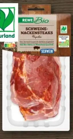 REWE Center Rewe Bio Schweine-Nackensteaks mariniert Angebot