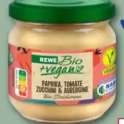 REWE Center Rewe Bio Streichcreme Paprika Tomate Zucchini & Aubergine Vegan Angebot