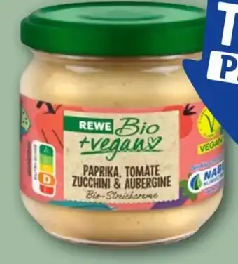 REWE Rewe Bio Streichcreme Paprika Tomate Zucchini & Aubergine Vegan Angebot