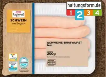 nahkauf Rewe Regional Schweine-Bratwurst Angebot
