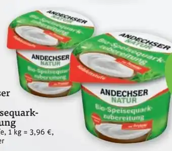 tegut Andechser Natur Bio-Speisequark Zubereitung Angebot