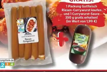 Edeka Gutfleisch Riesen-Currywurst Angebot