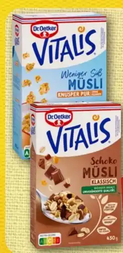 nahkauf Dr. Oetker Vitalis Weniger Süß Müsli Angebot