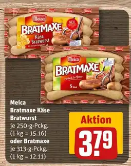 REWE Meica bratmaxe käse bratwurst oder bratmaxe Angebot