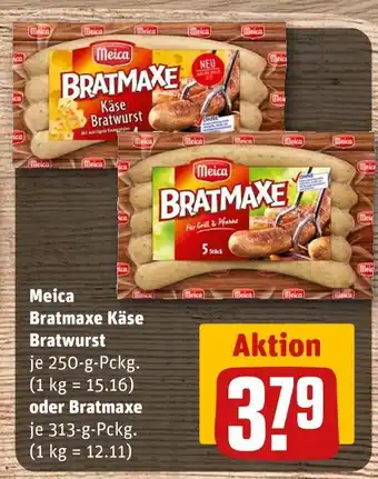 REWE Meica bratmaxe käse bratwurst oder bratmaxe Angebot