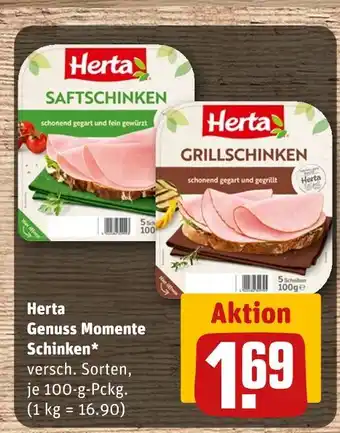 REWE Herta genuss momente schinken Angebot