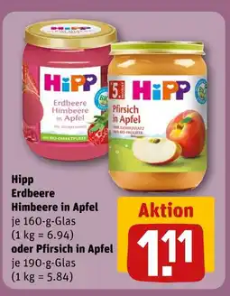 REWE Hipp erdbeere himbeere in apfel oder pfirsich in apfel Angebot