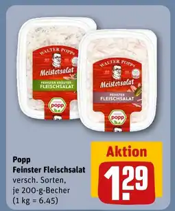 REWE Popp feinster fleischsalat Angebot