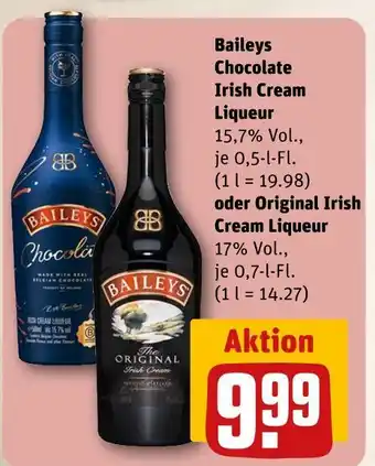REWE Baileys baileys chocolate irish cream liqueur oder original irish cream liqueur Angebot