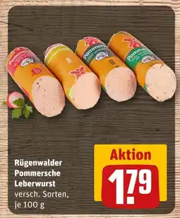 REWE Rügenwalder pommersche leberwurst Angebot