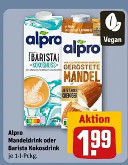 REWE Alpro mandeldrink oder barista kokosdrink Angebot
