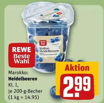 REWE Rewe beste wahl heidelbeeren Angebot