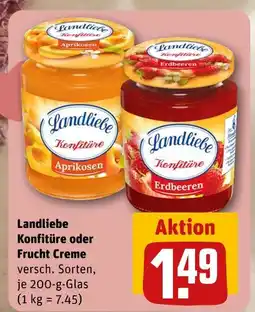 REWE Landliebe konfitüre oder frucht creme Angebot