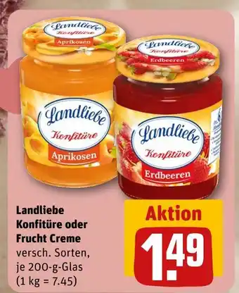 REWE Landliebe konfitüre oder frucht creme Angebot