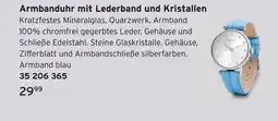 Tchibo Armbanduhr mit lederband und kristallen Angebot