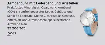 Tchibo Armbanduhr mit lederband und kristallen Angebot