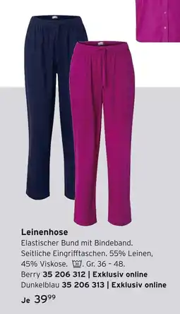 Tchibo Leinenhose Angebot