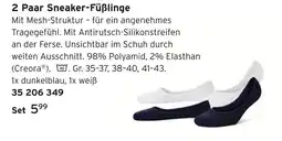 Tchibo 2 paar sneaker-füßlinge Angebot