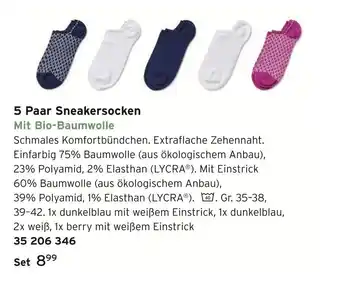 Tchibo 5 paar sneakersocken Angebot