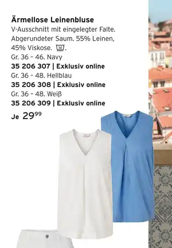 Tchibo Ärmellose leinenbluse Angebot