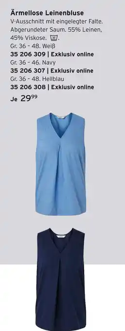Tchibo Ärmellose leinenbluse Angebot