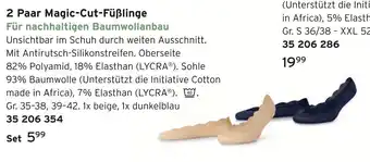 Tchibo 2 paar magic-cut-füßlinge Angebot