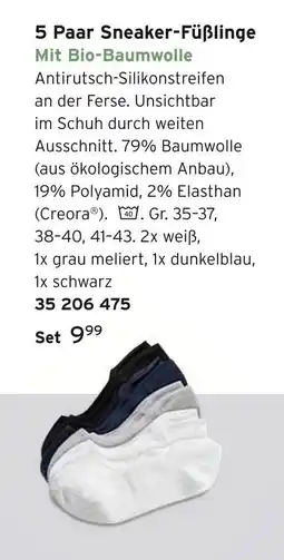Tchibo 5 paar sneaker-füßlinge Angebot