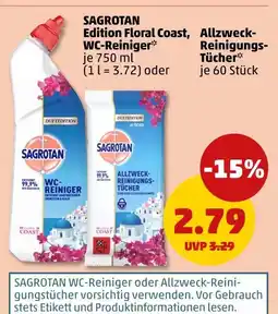 PENNY Sagrotan wc-reiniger oder allzweck- reinigungs- tücher Angebot