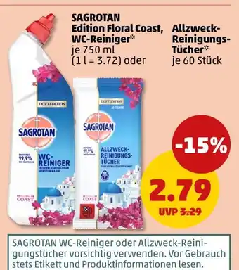 PENNY Sagrotan wc-reiniger oder allzweck- reinigungs- tücher Angebot